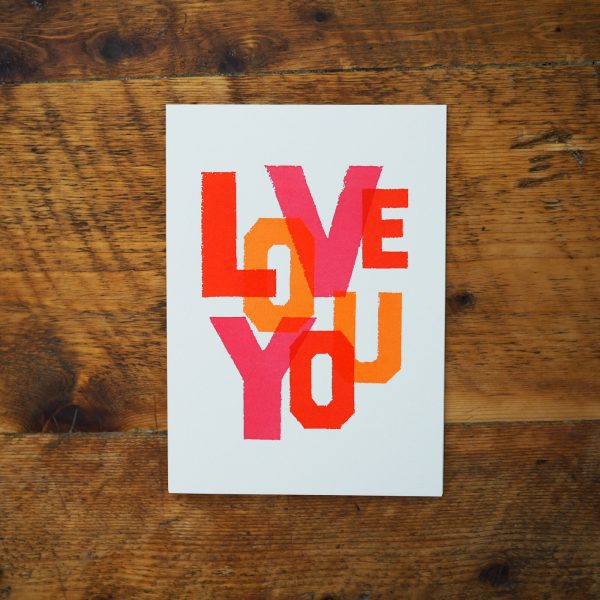 Love You - Archivist Letter Press Card.