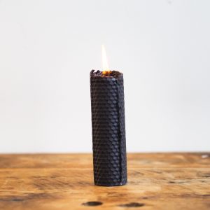 Large Beeswax Taper (Black)