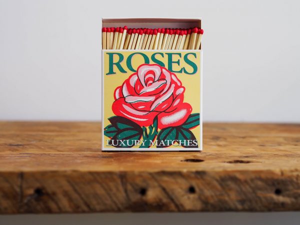 Red Rose - Letterpress luxury matches by Archivist