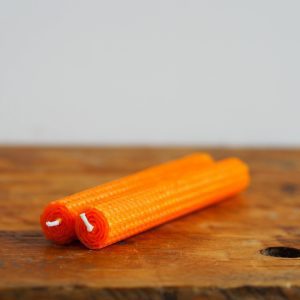 Natural Hand Rolled Orange Beeswax Candles