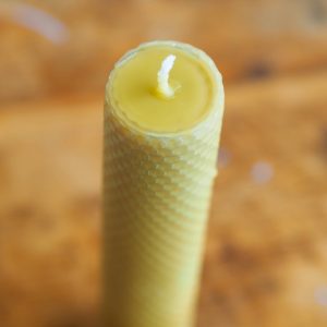 Natural Hand Rolled and Dipped Beeswax Pillar Candle