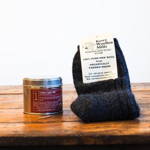 Irish Collection Scented Candle and Wool Socks Gift Box | The Bearded Candle Makers