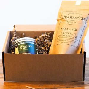 Soy Wax Candle and Nearynogs Drinking Chocolate Gift Box | The Bearded Candle Makers