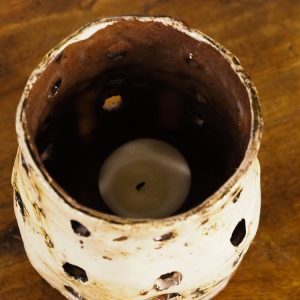 Dee Quinn Unique Ceramic Handmade Tea Light Holder Limited Edition | The Bearded Candle Makers