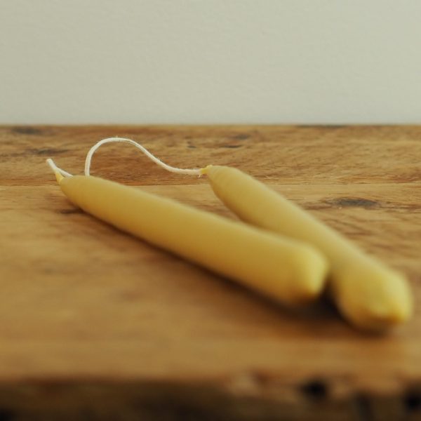 GORSE YELLOW HAND DIPPED DRIPPING CANDLE SET OF 2